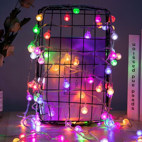 Guirlande lumineuse solaire d'extérieur, guirlande féérique, étanche, en cristal, décoration de Noël pour arbre, cour, terrasse, maison, fêtes de Noël, décoration de mariage (boule) (1/5)