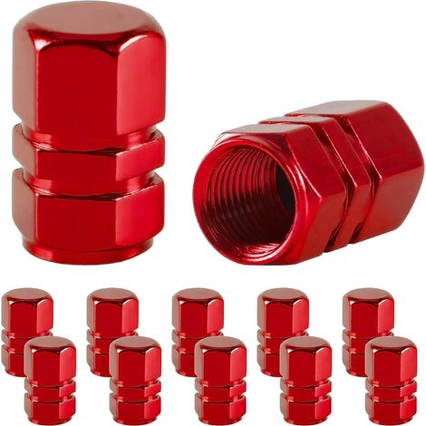 Bouchons de valve pour pneus de voiture, lot de 12, compatibles avec voitures, SUV, vélos, camions et motos - Noir (1/5)