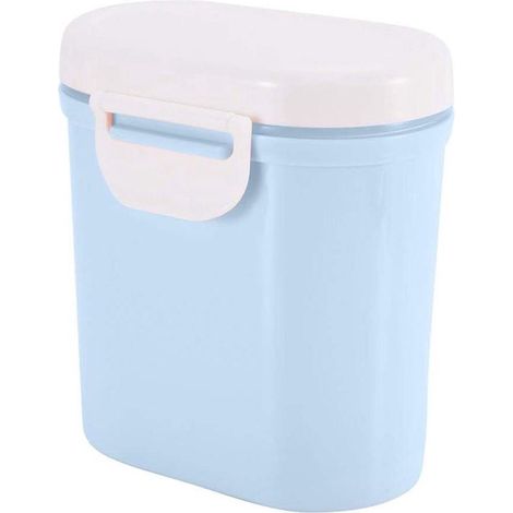 Dispensador de leche en polvo portátil，recipiente para guardar snacks，color azul，Práctico para llevar，Recipiente para alimentos (1/5)