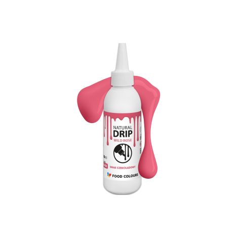Glaseado de chocolate con goteo natural rosa 100 ml Rosa silvestre