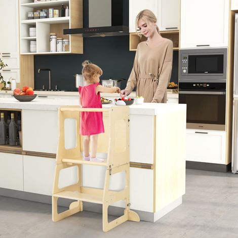 Set da arrampicata per bambini 7 in 1 con scivolo, sgabello, lavagna