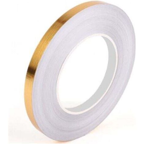 Rotolo di nastro adesivo decorativo in PVC da 50 m x 1 cm, per piastrelle da pavimento, impermeabile e antimuffa, ideale per pavimenti, pareti, soffitti, porte e finestre, decorazioni per la casa (oro
