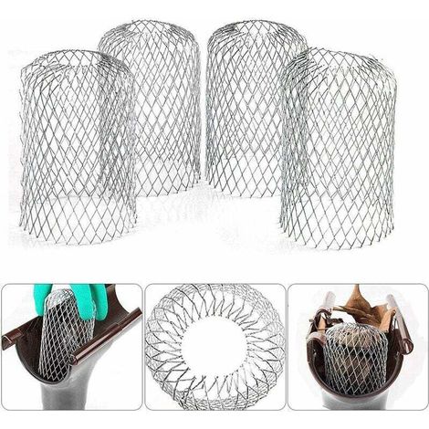 flexible Aluminium-Dachrinnenfilter, 8 cm Durchmesser, Laubfanggitter, Dachrinnensieb, Laubschutz, Dachrinnenabdeckung zum Schutz der Dachrinnen vor Laub und Dachschäden