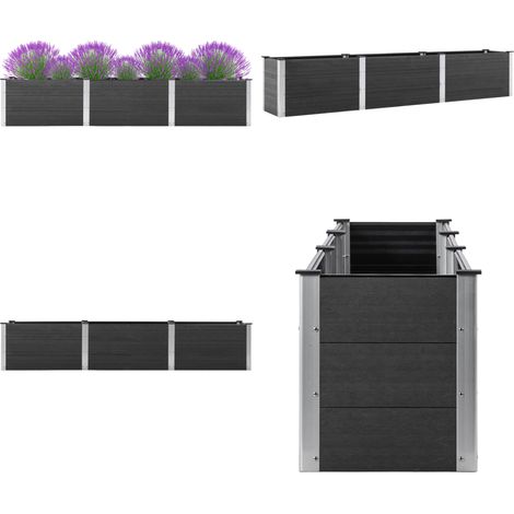 Garten-Hochbeet 300x50x54 cm WPC Grau - Gartenhochbeet - Balkonpflanzen - Blumenerde - Gartengeräte - Kompostbehälter - Home & Living (1/5)
