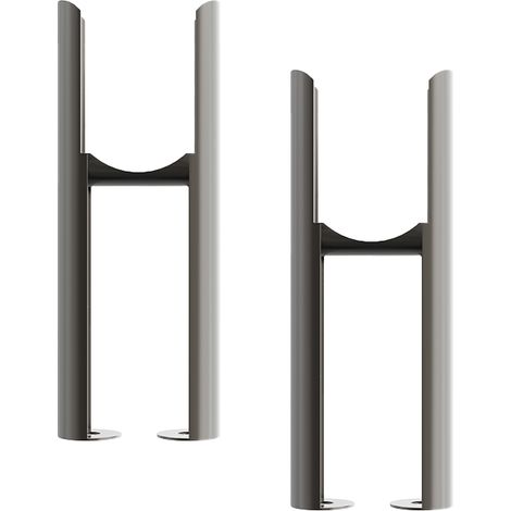 Traditional Radiator Floor Legs 2PC/Set 2 Column Raw Metal