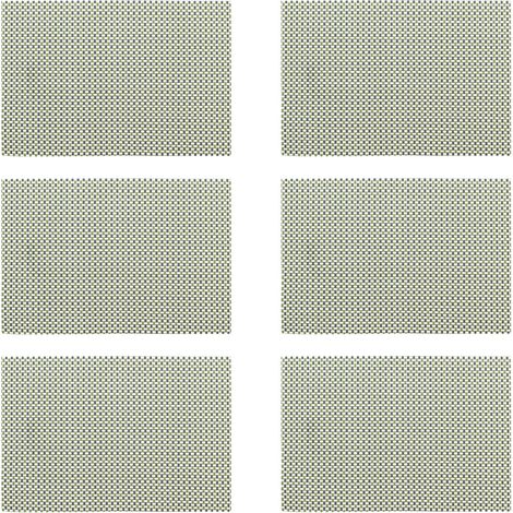 Lot de 6 sets de table tissé en PVC 45x30cm (1/3)
