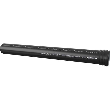 Tubería sanitaria PP-HT Sitech Plus 160x500, para alcantarillado interno silencioso, color negro