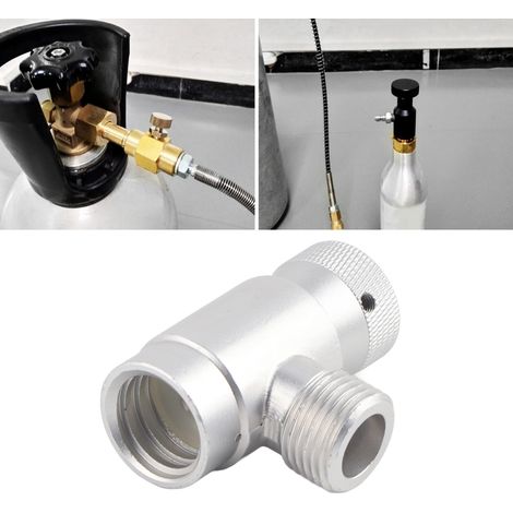 Adaptador CGA320 para llenar botellas de refresco de aluminio con juego de conexión completo y llave angular. (1/5)