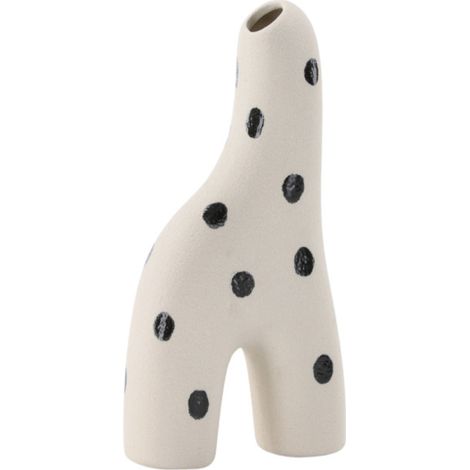Vase Design "Aya" 16cm Blanc & Noir (1/5)