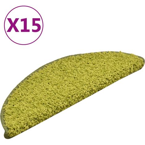 Maison Exclusive - Treppenmatten 15 Stk. Grün 56x17x3 cm
