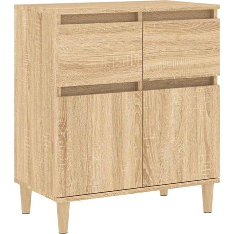 Buffet Commode Armoire Luxueux, pour Salon Chambre Entrée Cuisine, Chêne sonoma 60x35x70 cm Bois d'ingénierie OIB9509E (1/5)