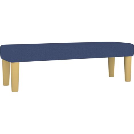 Panca panca mobile camera da letto soggiorno sala da pranzo 100 x 30 x 30 cm tessuto blu 020010551
