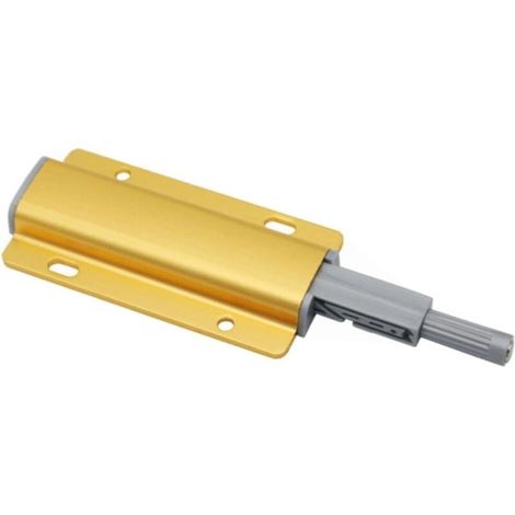 Set mit 4 einpoligen Möbeltürgriffen aus goldfarbener Aluminiumlegierung mit Rückschlagstopper (1/4)