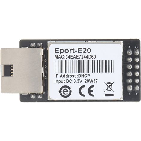 Module Ethernet HF-E20, convertisseur RJ45 vers TTL, boîtier plastique pour FreeRTOS, dispositif réseau série vers Ethernet (1/5)