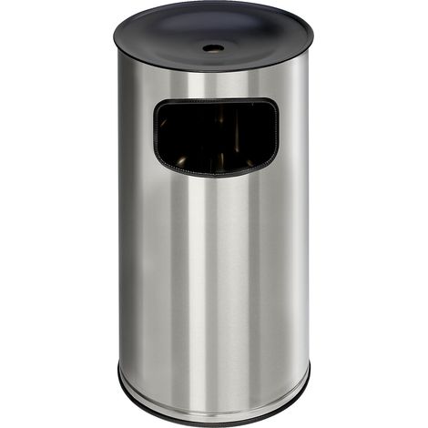 VAR, Combiné cendrier-poubelle anti-feu, inox, capacité 44 l, (1/2)