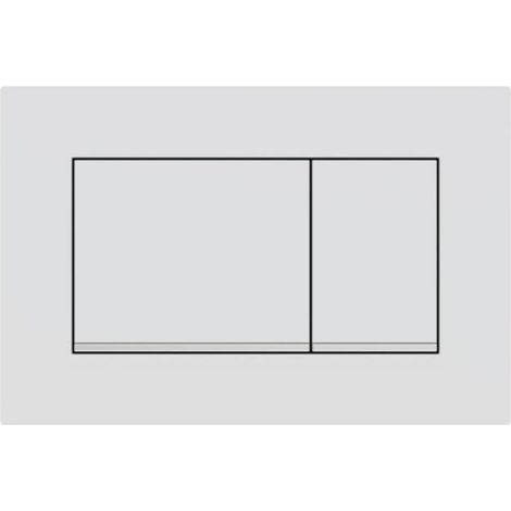 Geberit Sigma30 Betätigungsplatte für 2-Mengen-Spülung: mattweiß lackiert, Perl-Effekt-Beschichtung, Chrom glänzend (115.883.JT.1) (1/4)