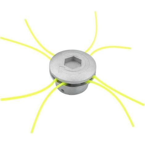 aluminium Tête de débroussailleuse Aluminium fils Tête Coupe bordure 4 lignes Universel Tete Debroussailleuse pour Jardin,Pelouse,Patio-Crezuo (1/4)