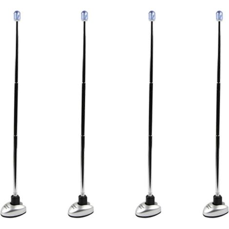 Antenne télescopique hypersonique pour voiture (4 pièces), fixation élastique sur pare-chocs, support de positionnement universel pour la sécurité. (1/5)