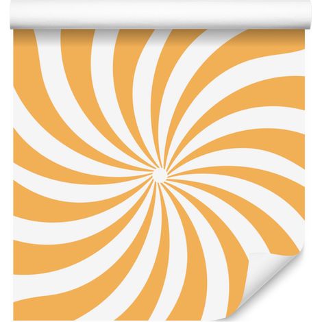 Papier peint à motif hippie crème, blanc et or pour salon et chambre 50x1000 cm (1/5)