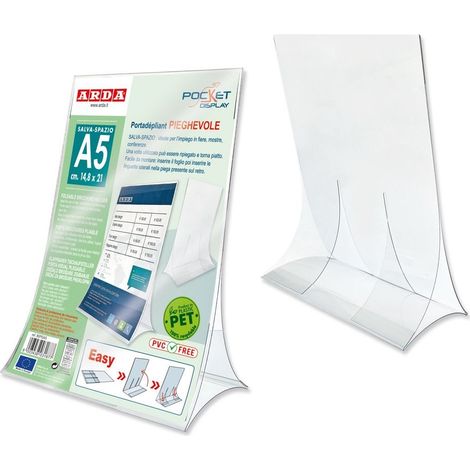 PORTA FOLLETOS PLEGABLE TAMAÑO A5