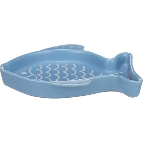 Gamelle pour chat 17 cm Fishie bleu (1/4)