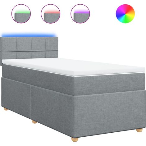 Maison Exclusive - Boxspringbett mit Matratze Hellgrau 80x200 cm