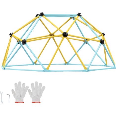 VEVOR Cúpula de Escalada, Centro de Juegos Escalador de Cúpula Geometrica para Niños de 3 a 9 Años, con Agarre de Escalada, Equipo de Juego para Exteriores e Interiores para Niños 183 x 183 x 90 cm