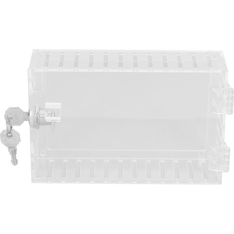 Boîtier de verrouillage de thermostat avec 2 clés, couvercle universel en plastique acrylique transparent, grande protection (1/5)
