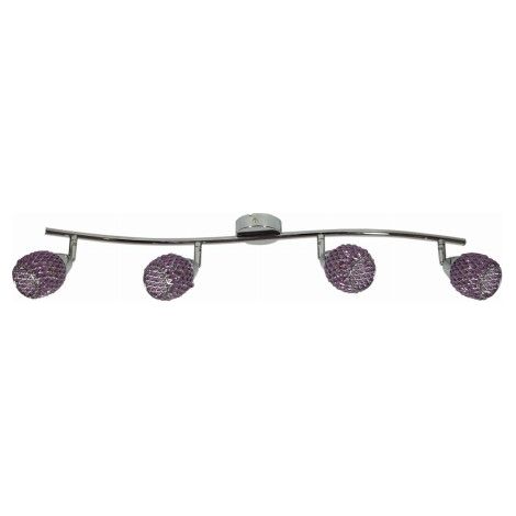 Plafonnier Candellux Clear 94-06929 cristal violet 4xG9