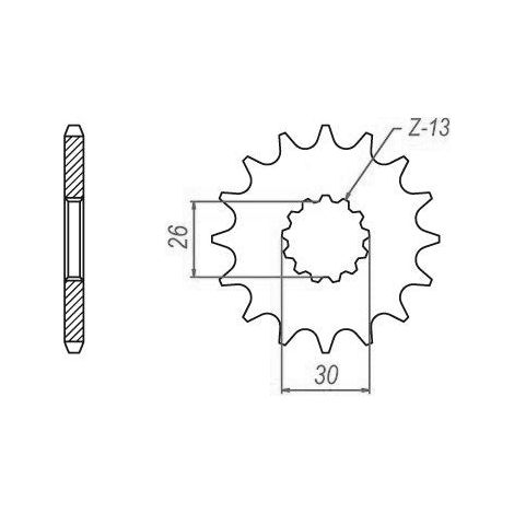 Pignon Triumph - 530 - 19 Dents - Similaire JTF1180 - Made in Germany