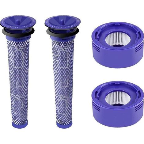GDHZS-Kit de 4 filtres pour aspirateur Dyson V6 V7 V8 – 2 filtres pré-moteur et 2 filtres post-moteur – Lavables et réutilisables – Einemgeld (1/4)