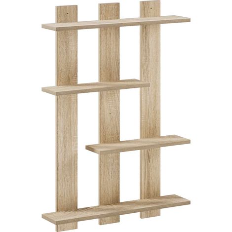 Scaffale da parete Rovere Sonoma 61 x 13,5 x 88 cm vidaXL