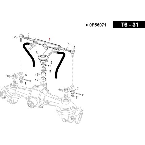 Cilindro de dirección hidráulica TURBO6 ORIGINAL GIANNI FERRARI 00.58.00.0140