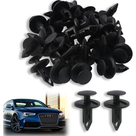 Lot de Trente Rivets Plastiques Voiture, Clips de Fixation 8 mm Noir pour Garde-Boue, Accessoire pour Véhicules et Ateliers – Pour Installation et Réparation de Panneaux (1/5)