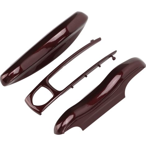 Télécommande Voiture Coque Protection 3 Pièces Compatible Cayenne Panamera 911 Taycan Rouge Bois (1/5)