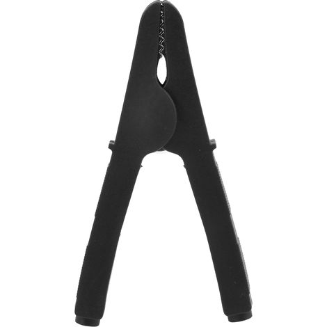Pince crocodile de sécurité en cuivre pour alimentation électrique - 125mm, noir (1/5)