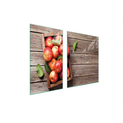 PIATTO IN VETRO e TAGLIERE 100x52 MELE (1/5)