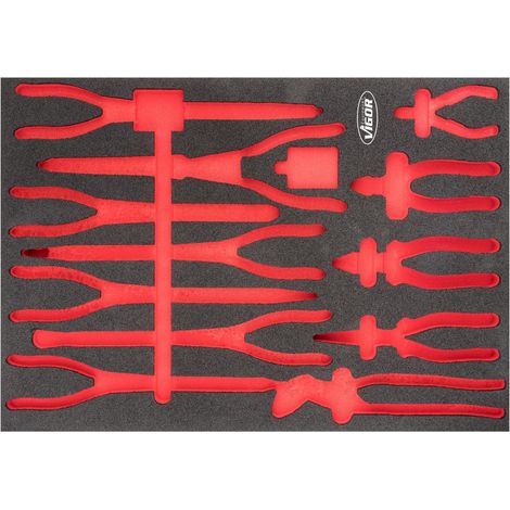 VIGOR Insert en mousse souple, vide V6815-L