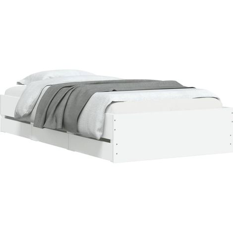 Cama con cajones madera de ingeniería blanca 90x200 cm vidaXL (1/7)