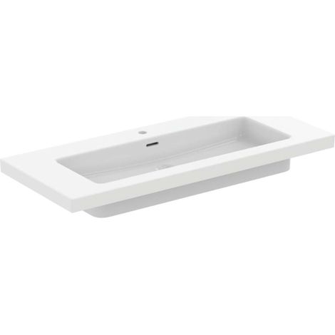 Ideal Standard Extra - Lavabo 51x121 cm, con troppopieno e foro per miscelatore, bianco T4370V1 (1/5)