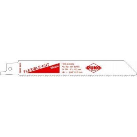 RUKO 5x Hoja de sierra sable 8915 HSS triscada fresada - 33189155