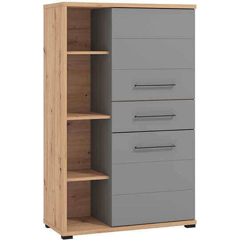 JADDIE - credenza due ante un cassetto moderno in legno (1/5)