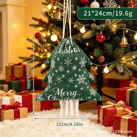 Beutel mit Kordelzug, Weihnachtsdekoration, Christbaumschmuck, Geschenktüte