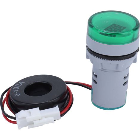Compteur numérique LED AC 220V ampèremètre rond précis voyant vert AD16-22DSA signal lumineux (1/5)