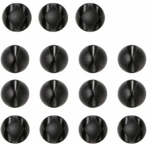 15pcs Cable Clips, Cable Organizers and Cable Ties, Holds and Covers Cables for Electrical Wires, Charging Cables, Cell Phone Chargers, Audio Cables (1/5)