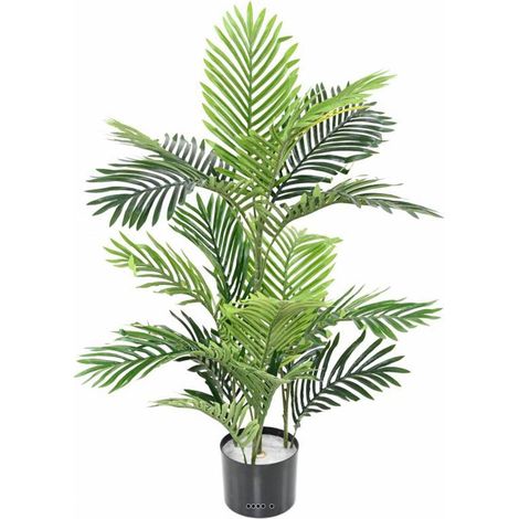 Joli palmier areca artificiel en pot multitroncs H 180 cm Vert - dimhaut: H 180 cm - couleur: Vert