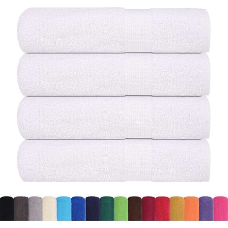 Serviettes de douche 4 pcs,Serviettes de bain blanc 70x140 cm 360 g/m² 100% coton CFW709117 (1/5)