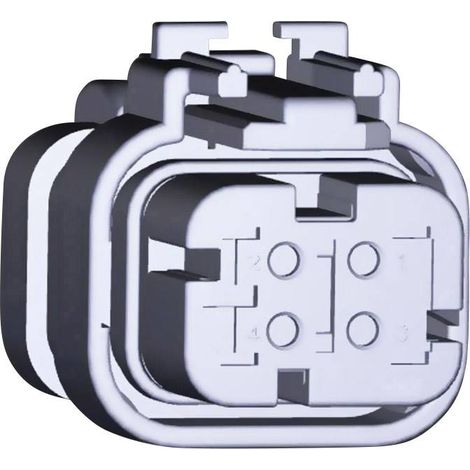 TE Connectivity Boîtier femelle pour câble série AMPSEAL16 Nbr total de pôles 4 776524-2 1 pc(s) Y729641