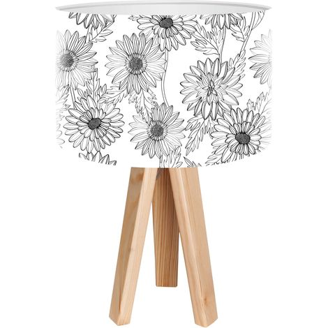 Lampe de chevet bothanica foto-031 - Bois clair, blanc (1/3)