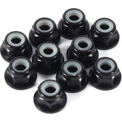 Écrous autobloquants en aluminium avec insert nylon M3, lot de